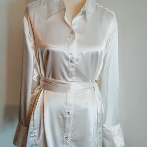 Ashley Stuart White Size 22 Stretch Blouse